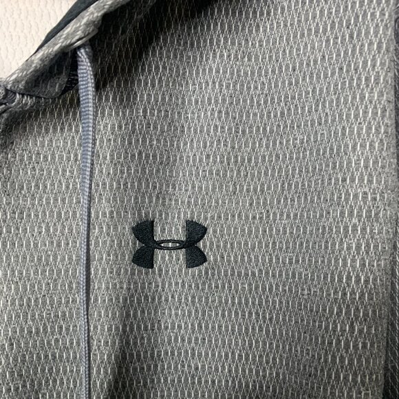 Under Armour Men’s XL Full Zip Hoodie Silver Grey 100% Polyester Athletic Style - Picture 3 of 15